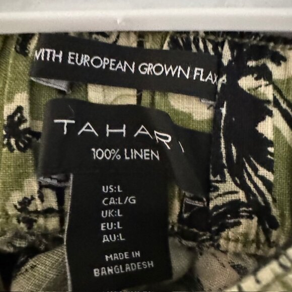 Tahari Women's Wide Leg Linen Pants Size Large - Picture 6 of 6